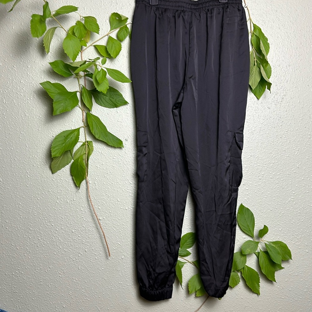 Black Silk Harem Pants